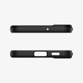 ACS03949 - Galaxy S22 Plus 5G Case Thin Fit in black showing the top and bottom with precise cutouts