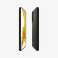 ACS03949 - Galaxy S22 Plus 5G Case Thin Fit in black showing the sides, partial back and front