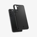 ACS03949 - Galaxy S22 Plus 5G Case Thin Fit in black showing the back with case hovering away from device