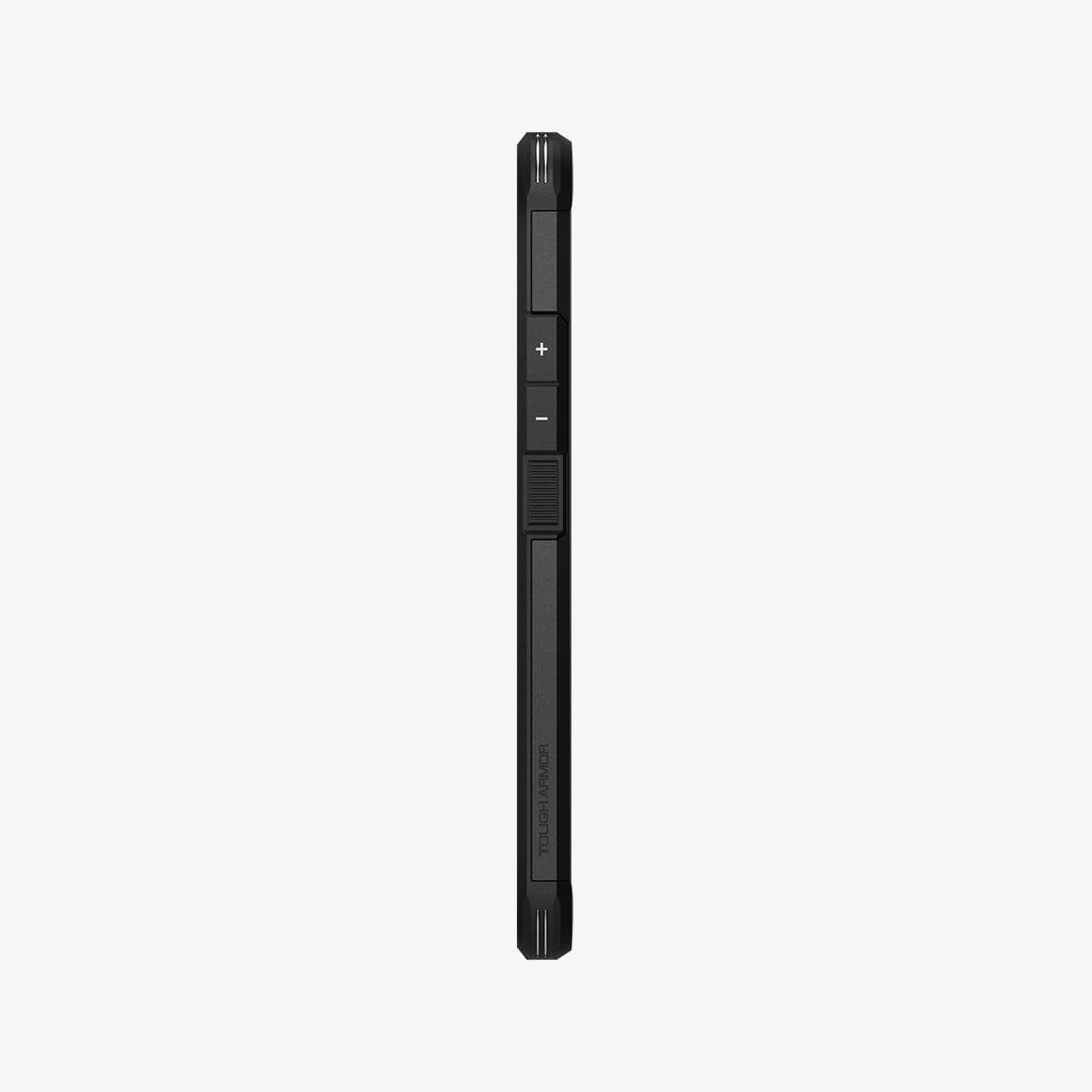 ACS03958 - Galaxy S22 Plus 5G Case Tough Armor in black showing the side with volume controls
