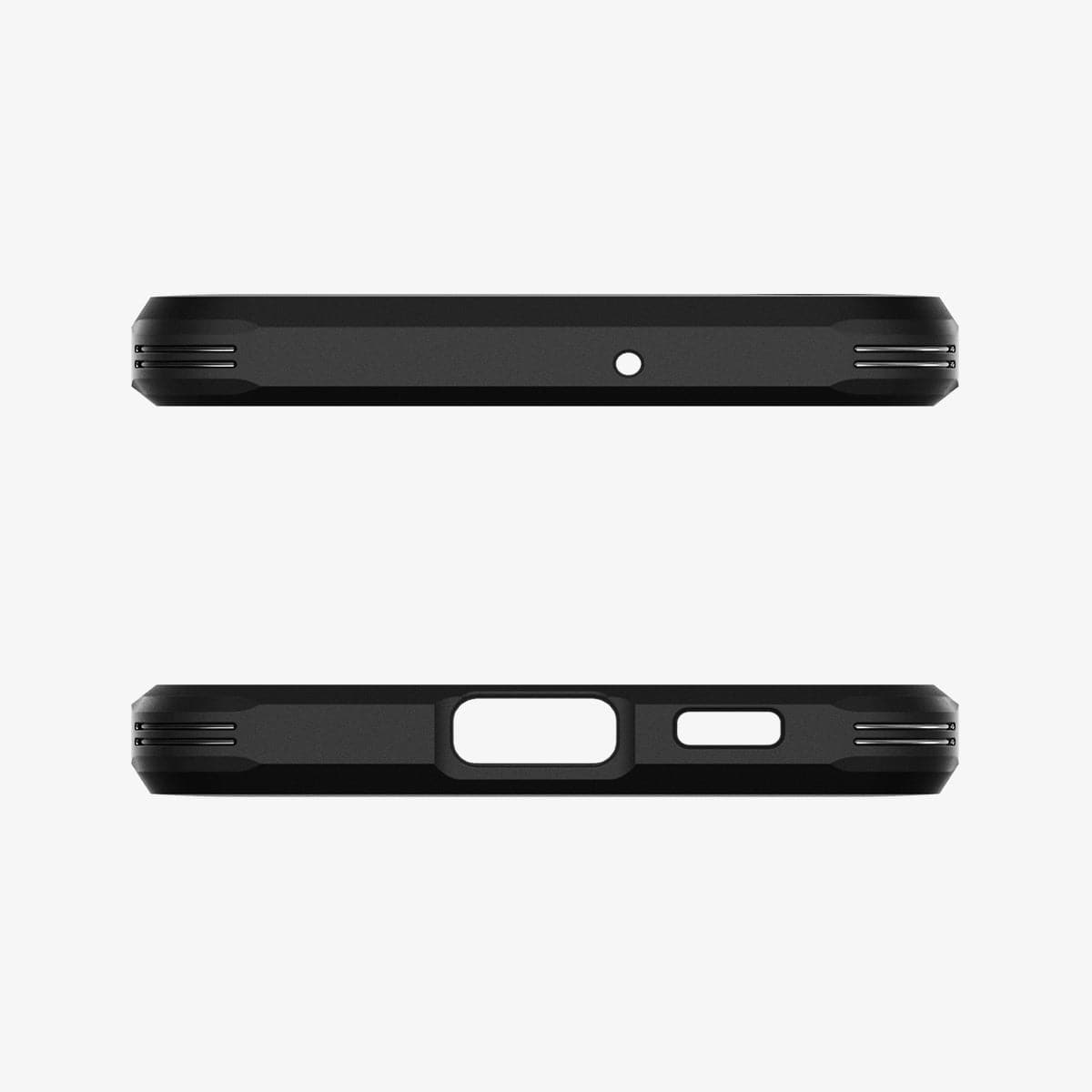 ACS03958 - Galaxy S22 Plus 5G Case Tough Armor in black showing the top and bottom with precise cutouts
