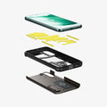 ACS03959 - Galaxy S22 Plus 5G Case Tough Armor in gunmetal showing the hard PC, flexible TPU, and impact foam layers