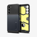 ACS05734 - Galaxy S23 Case Slim Armor in metal slate showing the back and inside of case