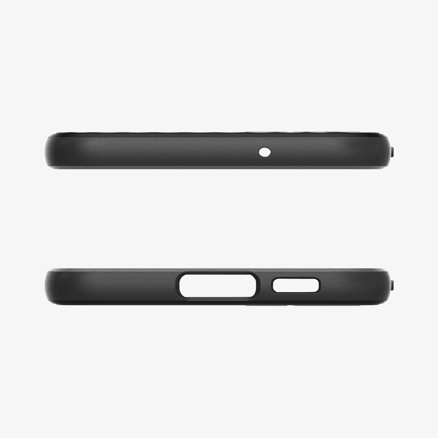 ACS05691 - Galaxy S23 Plus Case Core Armor in matte black showing the top and bottom with precise cutouts