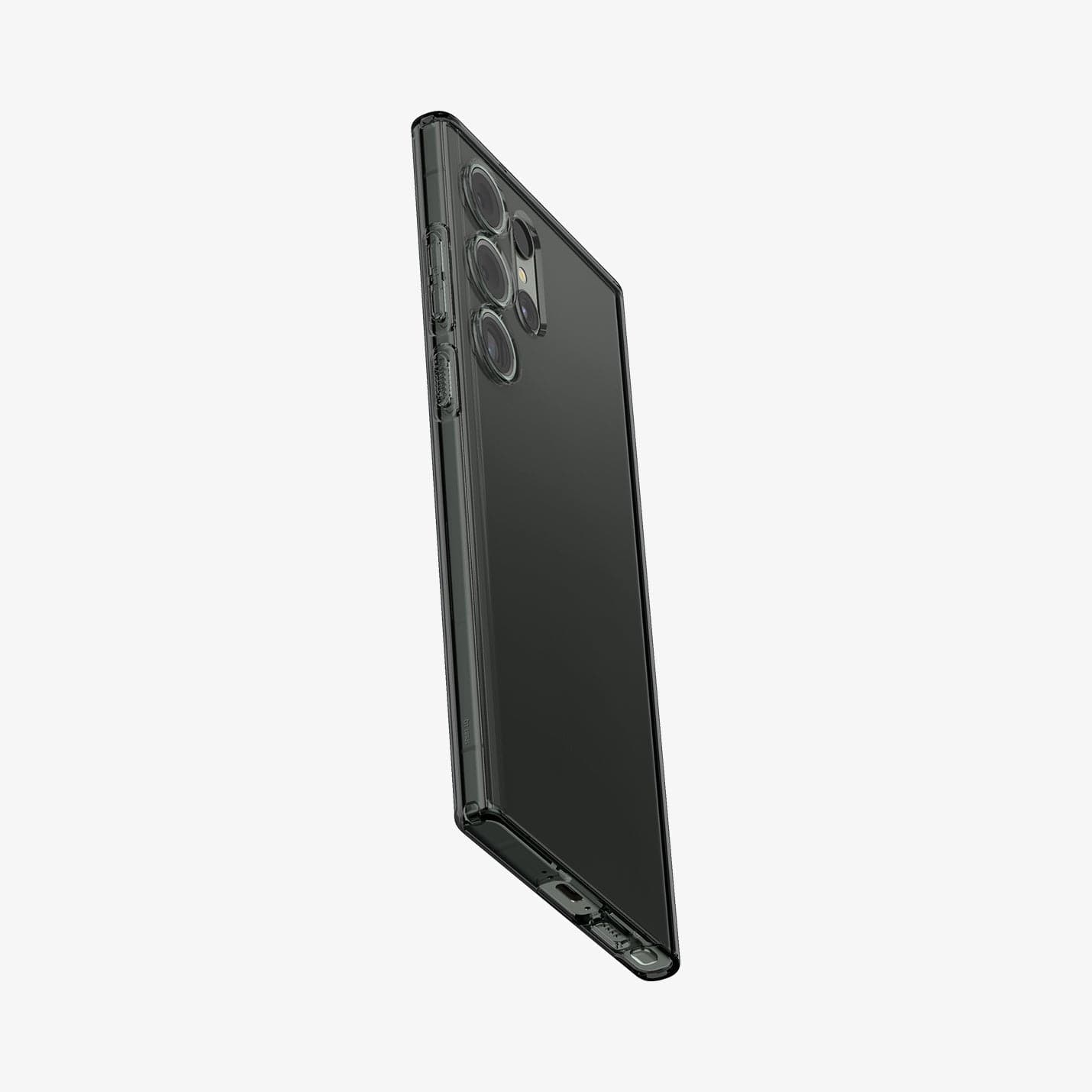 ACS05611 - Galaxy S23 Ultra Case Liquid Crystal in space crystal showing the side and partial back