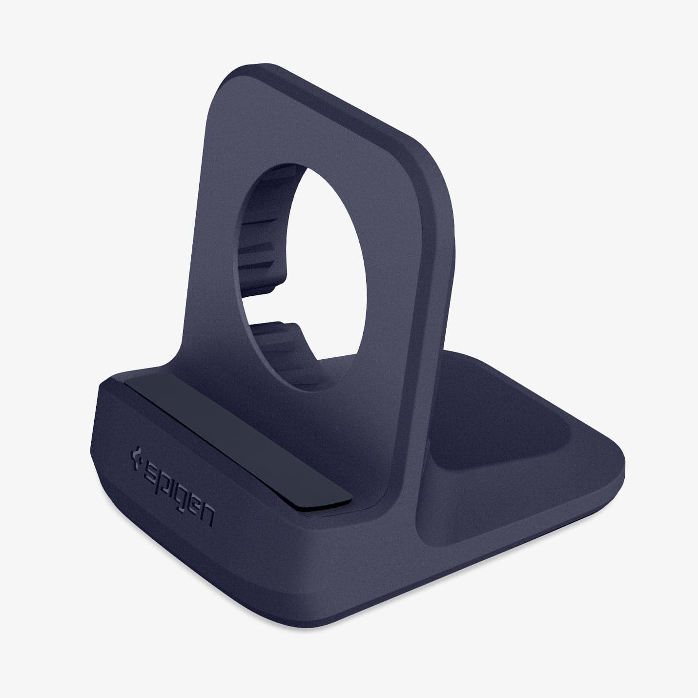 000CD21182 - Apple Watch Night Stand S350 in midnight blue showing the front, side and top