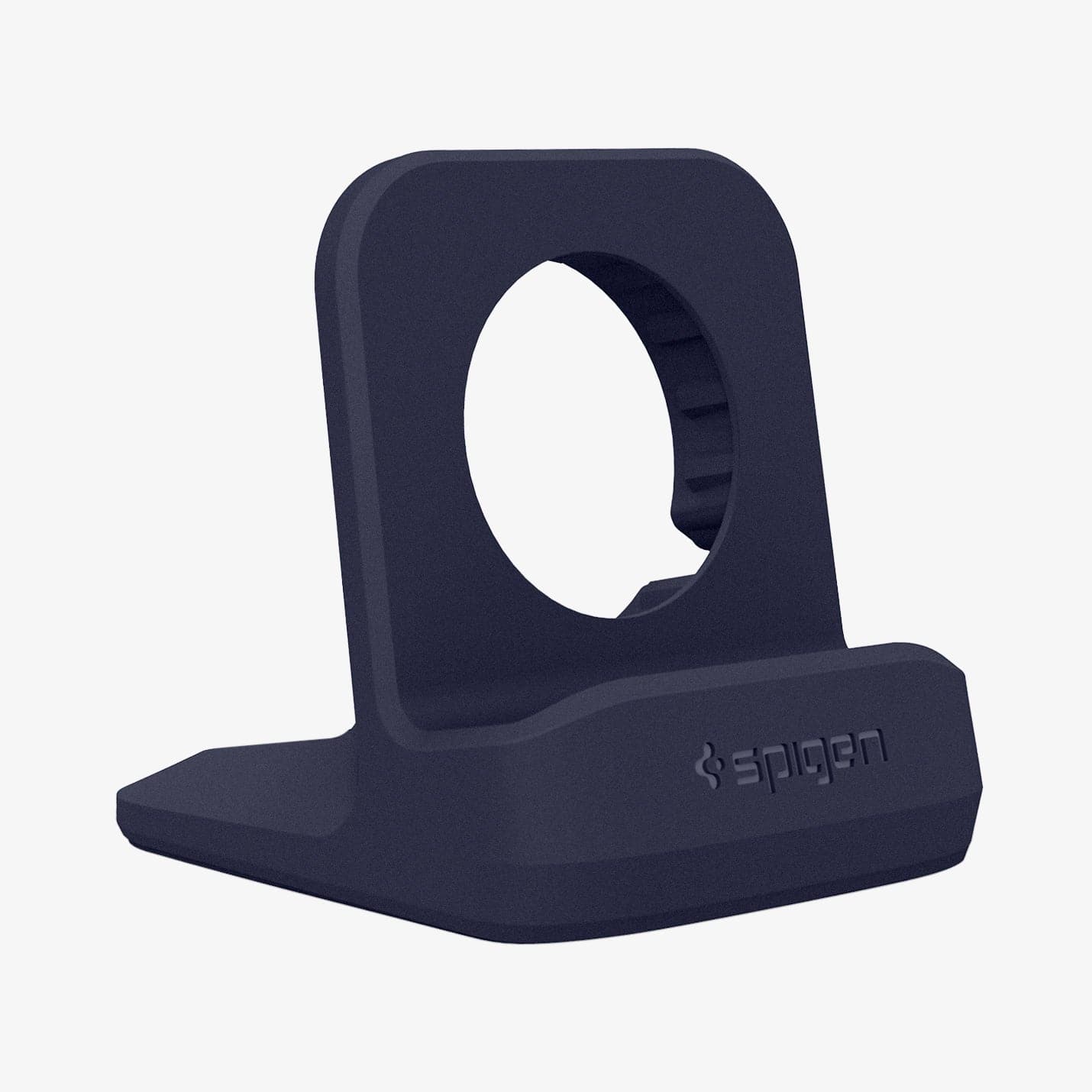 000CD21182 - Apple Watch Night Stand S350 in midnight blue showing the front and partial side