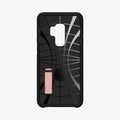593CS22934 - Galaxy S9 Plus Tough Armor Case in rose gold showing the inner case with spider web pattern