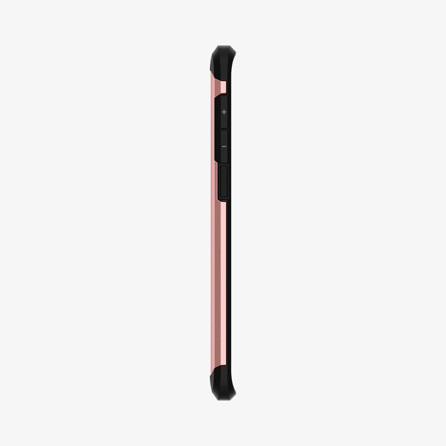 593CS22934 - Galaxy S9 Plus Tough Armor Case in rose gold showing the side