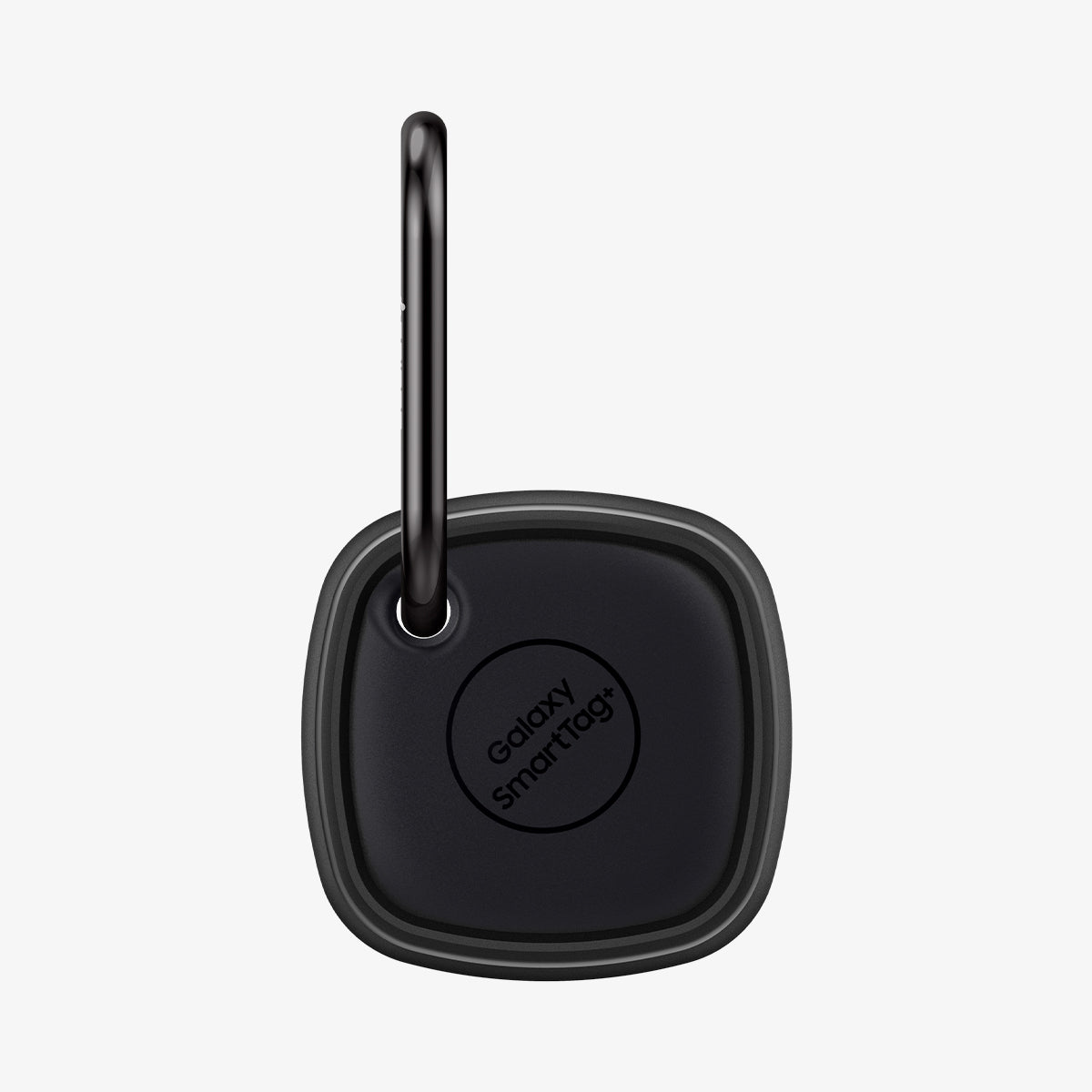 ACS03411 - Galaxy SmartTag+ Case Rugged Armor in matte black showing the front with carabiner