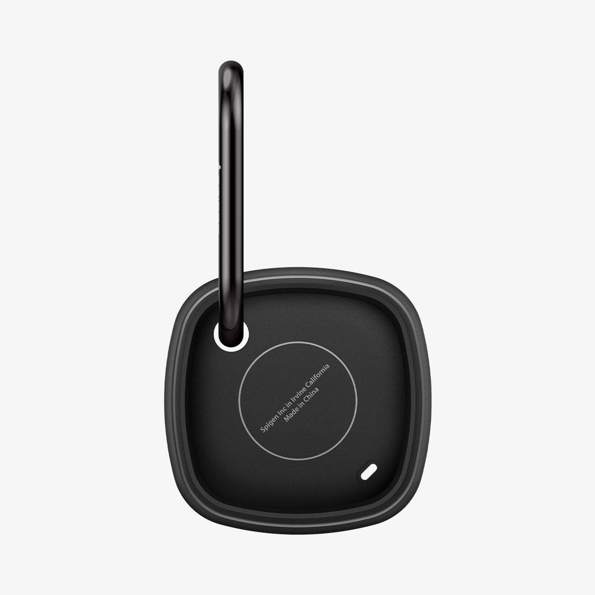 ACS03411 - Galaxy SmartTag+ Case Rugged Armor in matte black showing the inside with carabiner