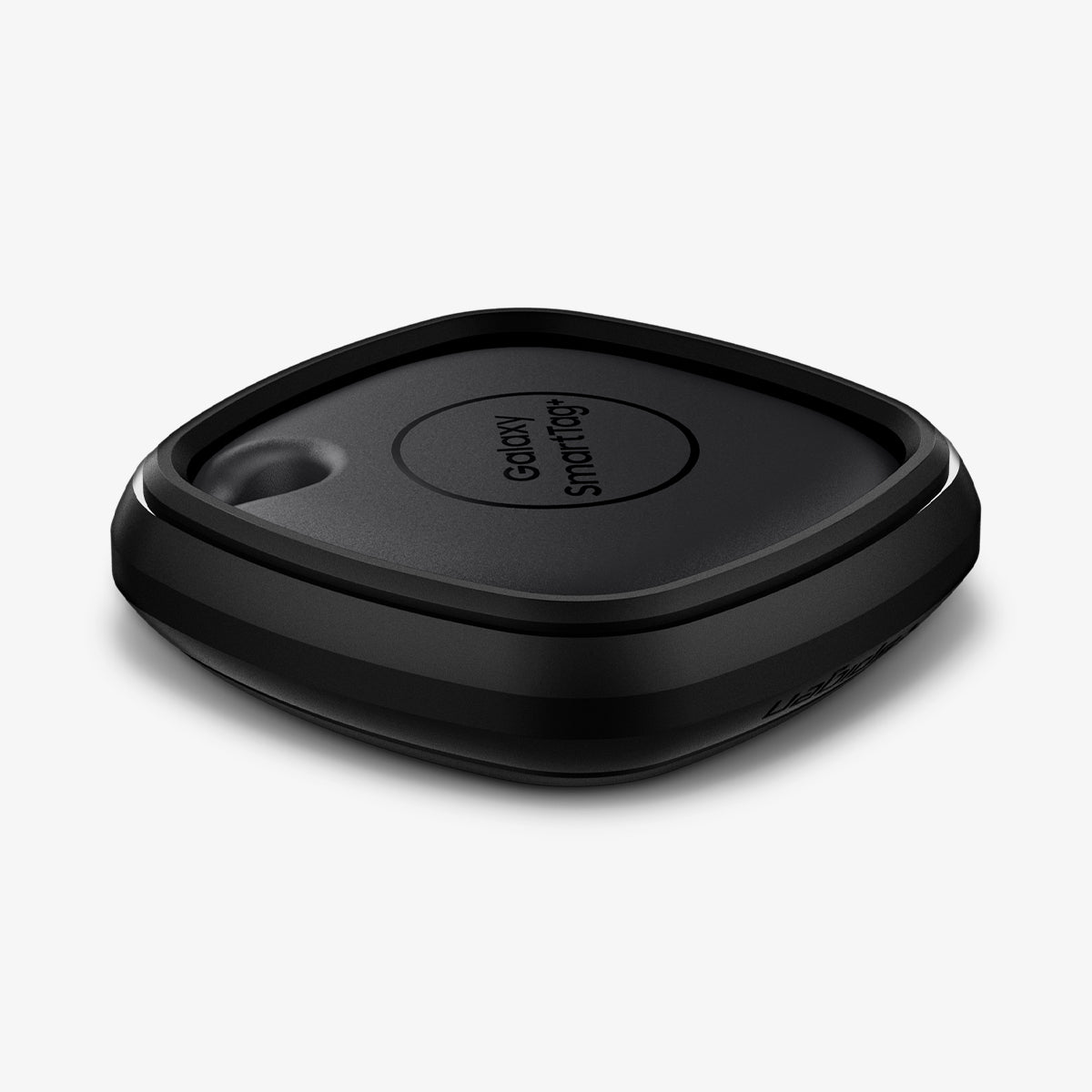 ACS03411 - Galaxy SmartTag+ Case Rugged Armor in matte black showing the front, side and bottom