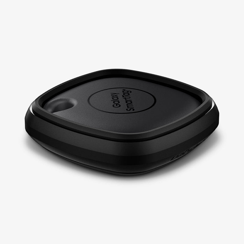 ACS03411 - Galaxy SmartTag+ Case Rugged Armor in matte black showing the front, side and bottom