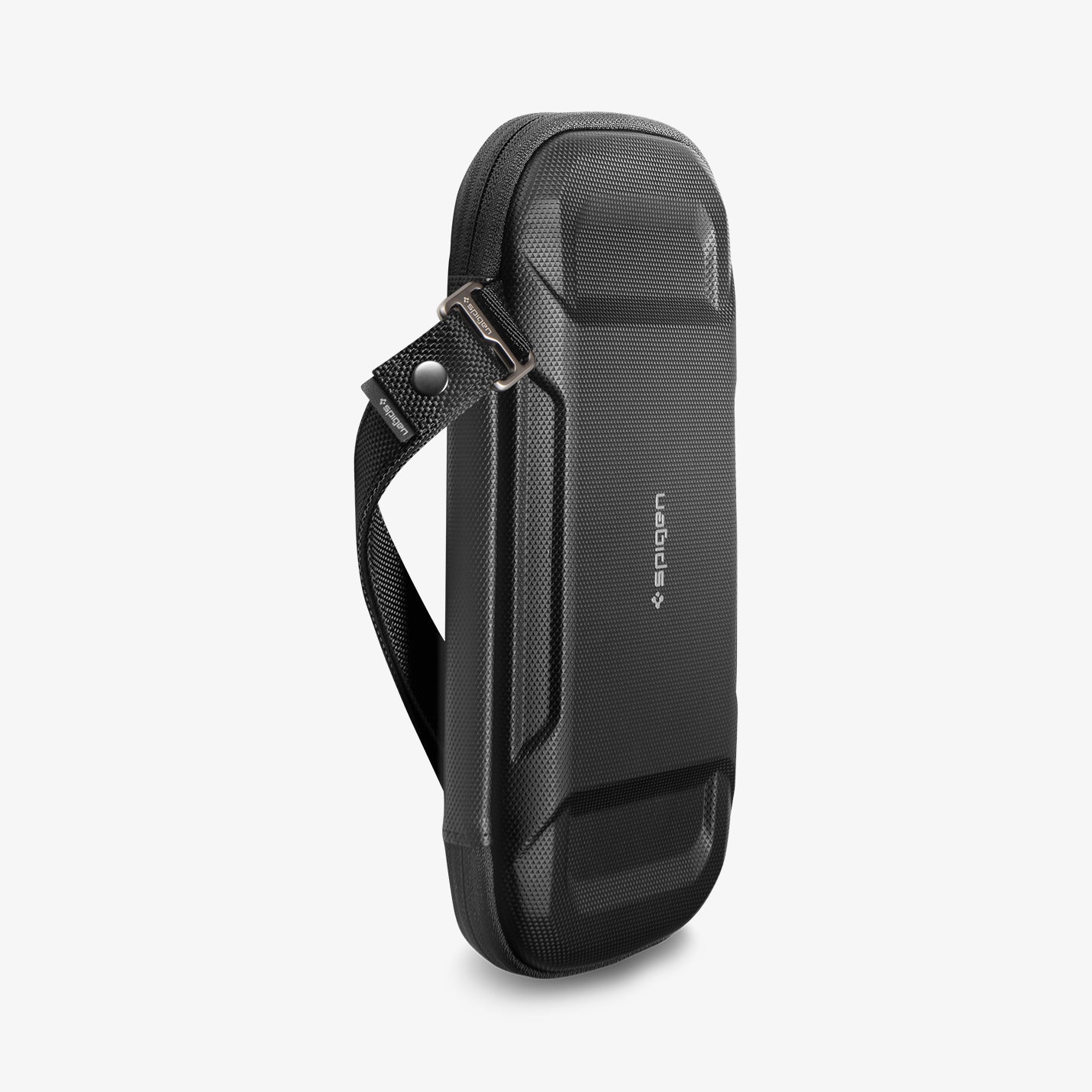 AFA05509 - Rugged Armor® Pro Slim Cable Organizer Bag in black showing the front and top with strap