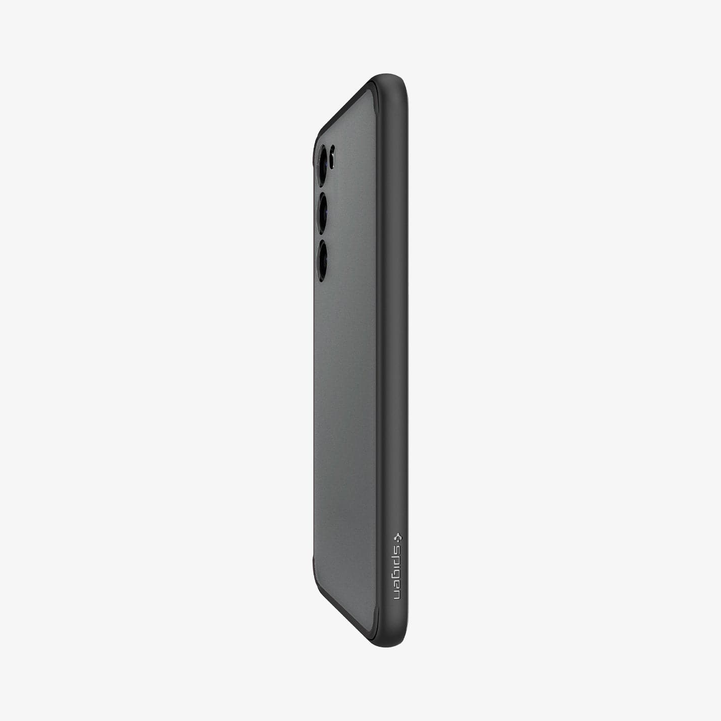 ACS05716 - Galaxy S23 Case Ultra Hybrid in frost black showing the side and partial back