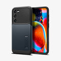ACS05688 - Galaxy S23 Plus Case Slim Armor in metal slate showing the back and front