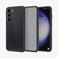 ACS05670 - Galaxy S23 Plus Case Ultra Hybrid in frost black showing the back, inside and front