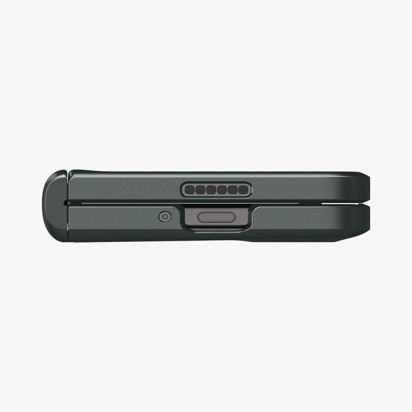 ACS06212 - Galaxy Z Fold 5 Case Slim Armor Pro in abyss green showing the bottom with device folded