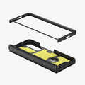 ACS06211 - Galaxy Z Fold 5 Case Slim Armor Pro in black showing the front of case hovering above the back