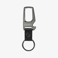 AHP04505 - Carabiner + Keyring in gunmetal showing the front
