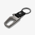 AHP04505 - Carabiner + Keyring in gunmetal showing the back