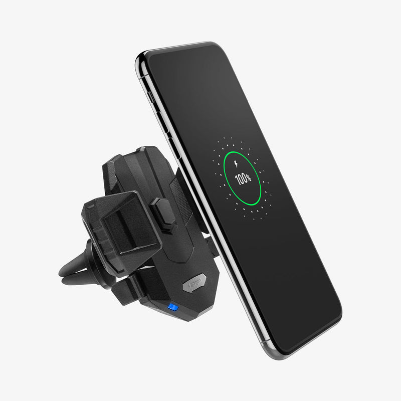 000CG22761 - SteadiBoost™ Air Vent Wireless Car Charger showing a device hovering in front of mount