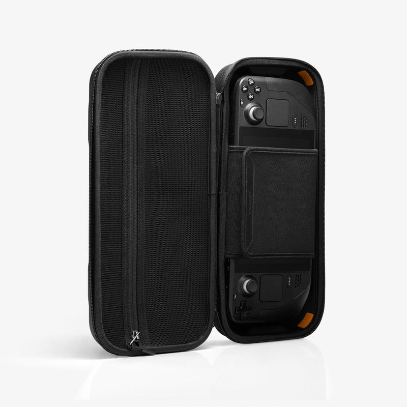  Spigen Rugged Armor Pro - Funda rígida de transporte de viaje  diseñada para Steam Deck LCD (2022) / Steam Deck OLED (2023), con bolsillos  para accesorios y bolsa de almacenamiento de cargador : Videojuegos