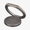 000SR24433 - Style Ring 360 in gunmetal showing the ring laid flat and ring sticking out