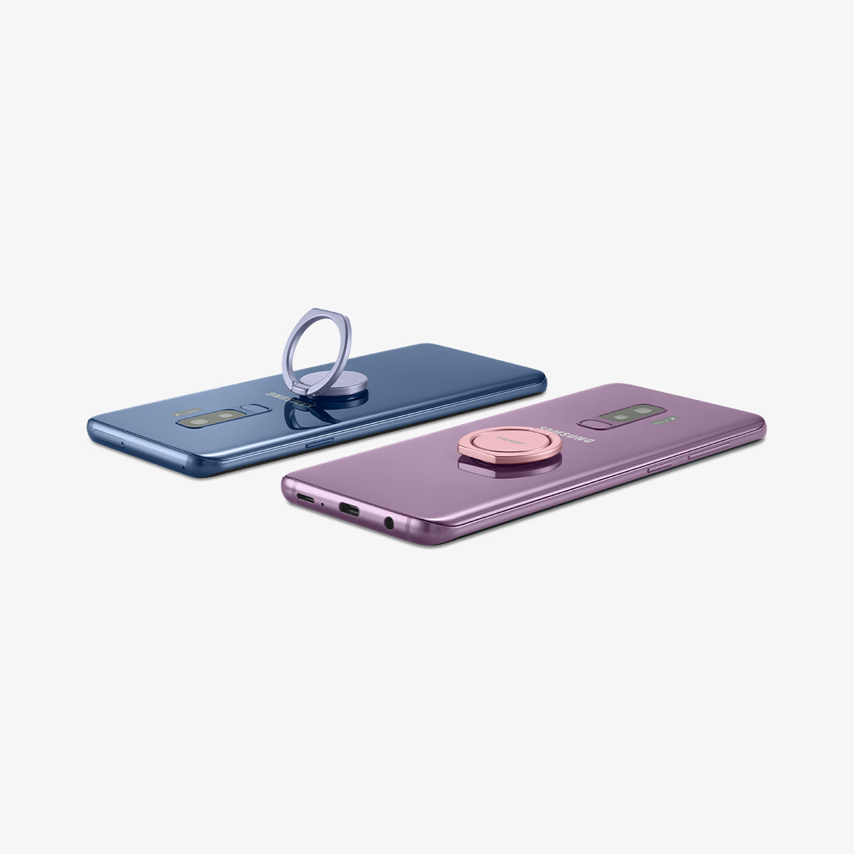 000SR24435 - Style Ring 360 in orchid gray showing the ring attached to back of device