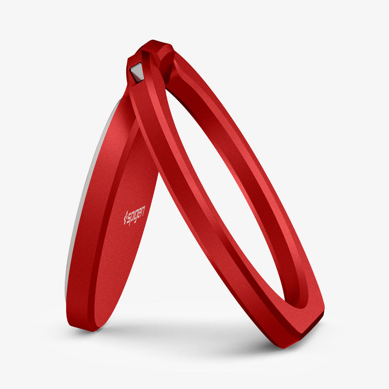 000SR24434 - Style Ring 360 in red showing the front and side with ring propped up