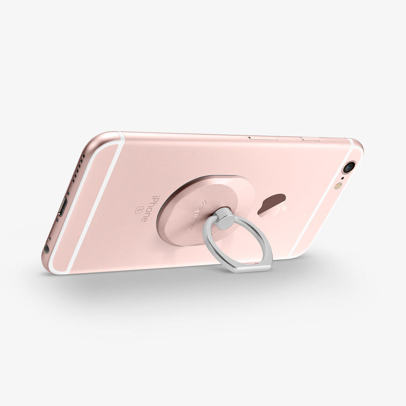 SGP11846 - Style Ring in rose gold showing the device propped up by ring attached to back of device