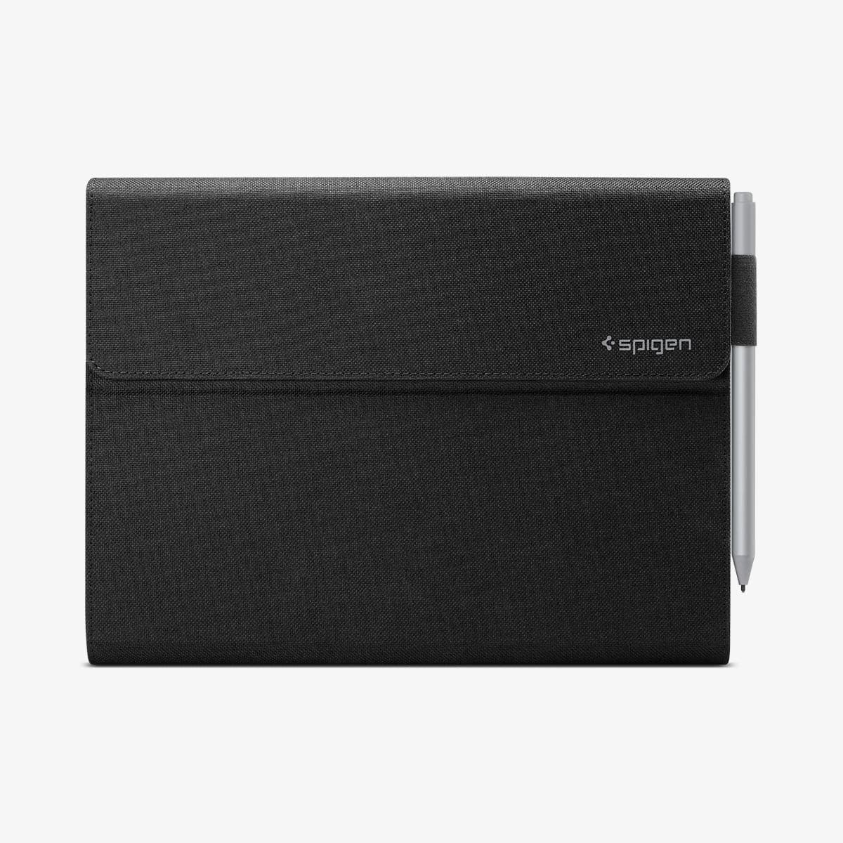 J06CS25184 - Surface Go 3 Case Stand Folio in black showing the front