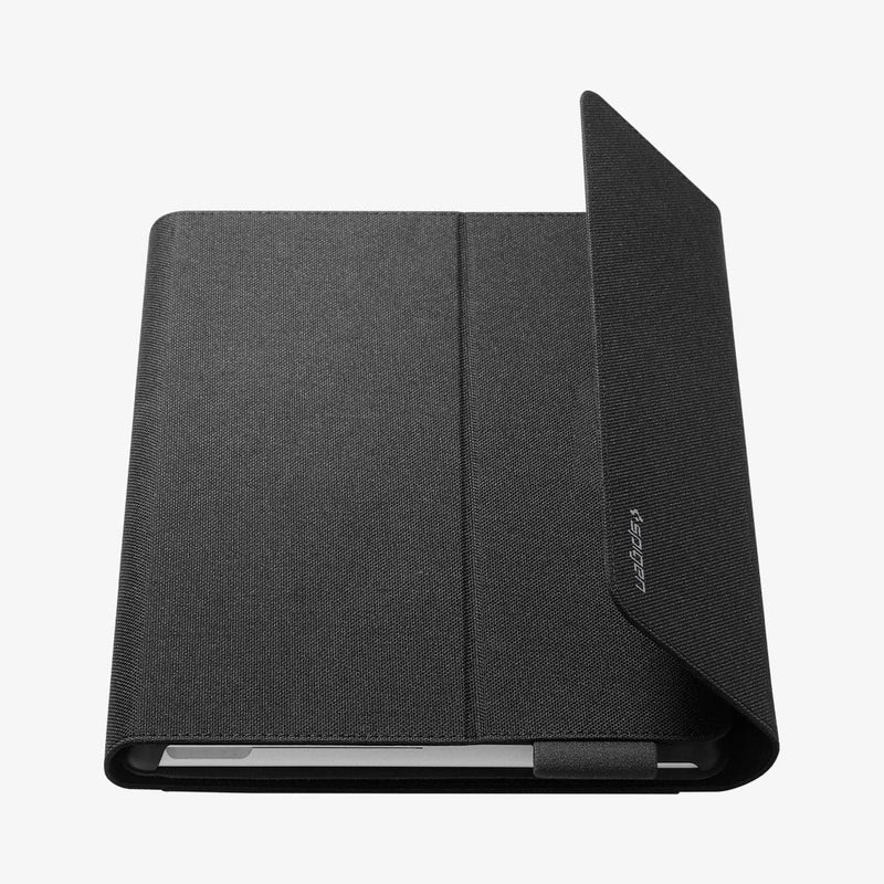 J06CS25184 - Surface Go 3 Case Stand Folio in black showing the front with cover flap slightly open