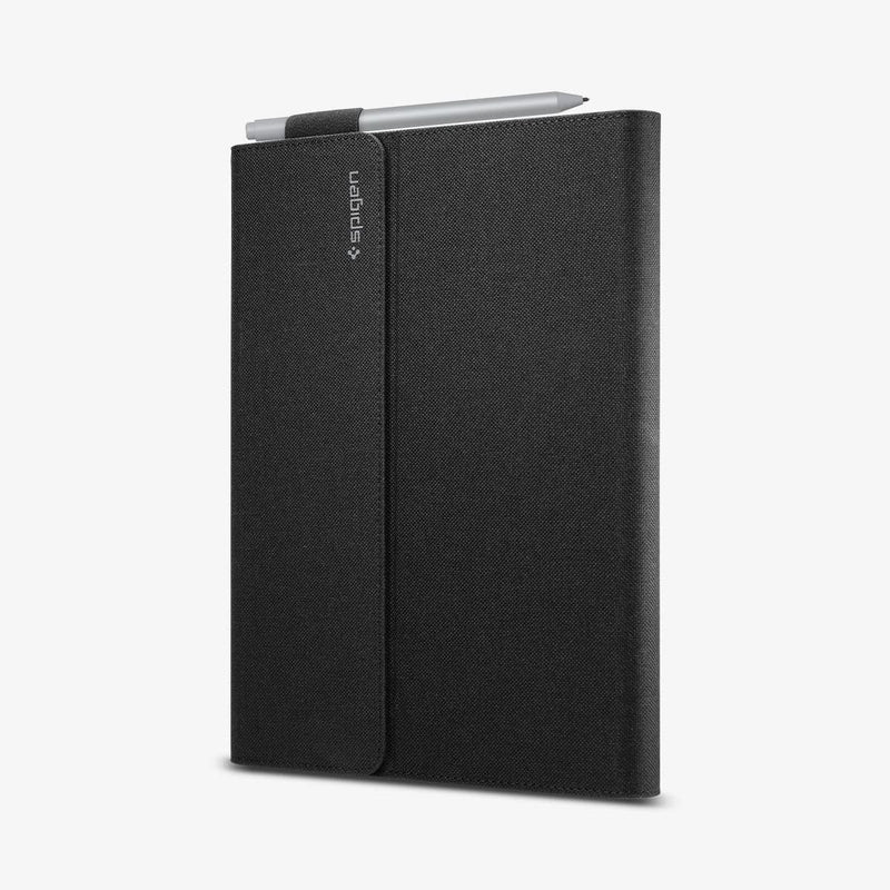 J06CS25184 - Surface Go 3 Case Stand Folio in black showing the front and side