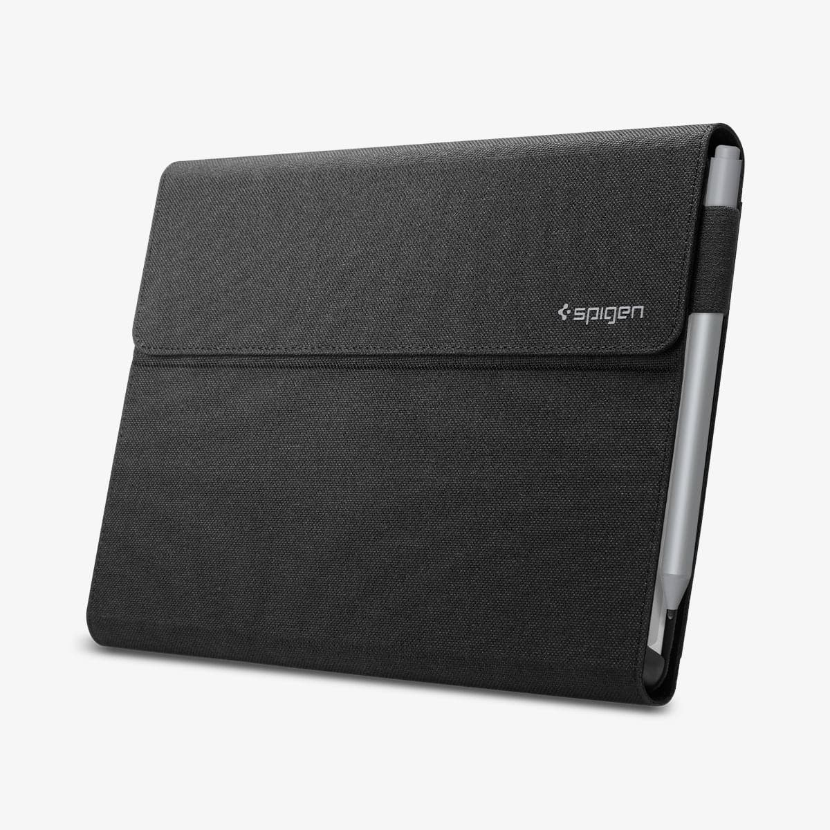 J06CS25184 - Surface Go 3 Case Stand Folio in black showing the front and partial side