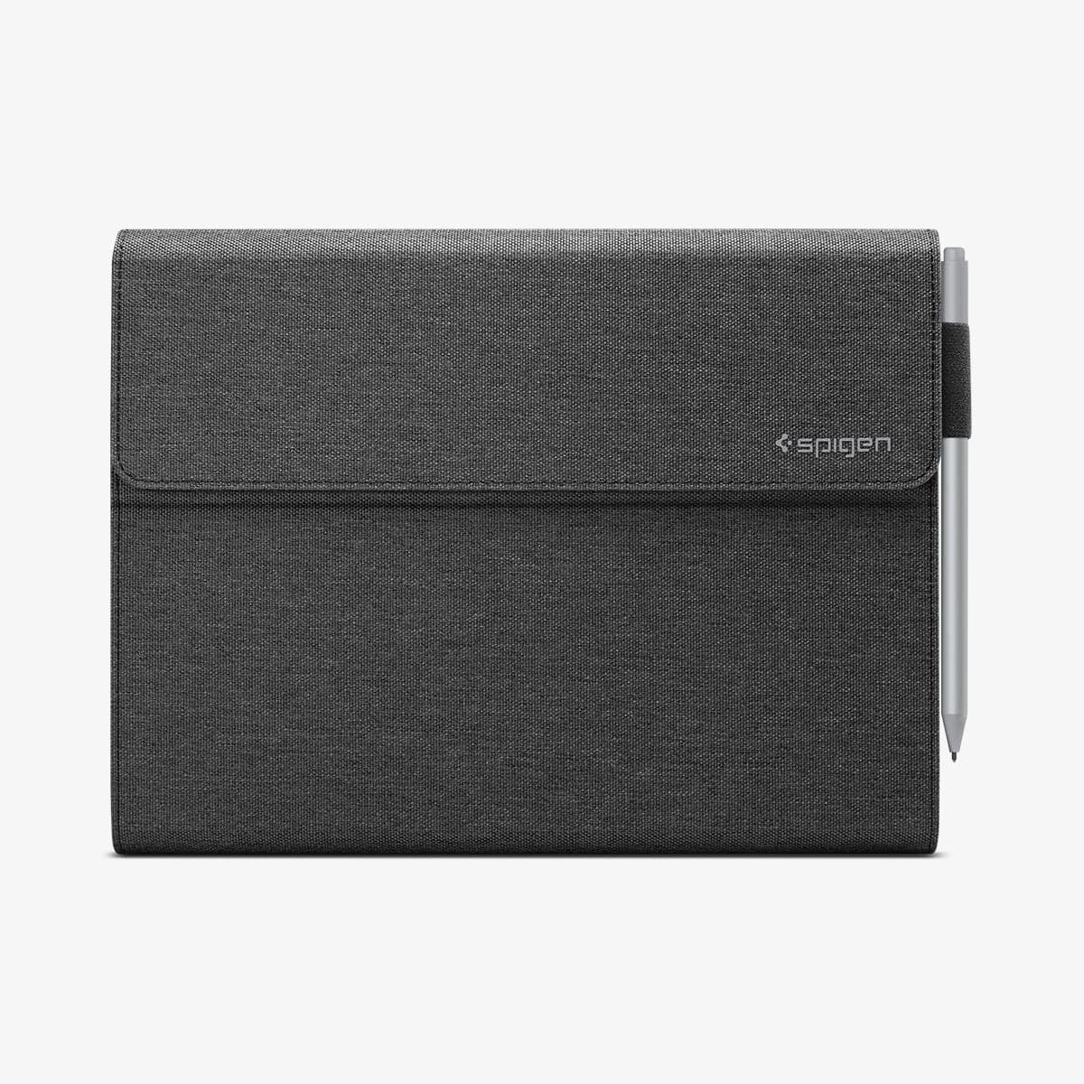 J06CS25185 - Surface Go 3 Case Stand Folio in charcoal gray showing the front