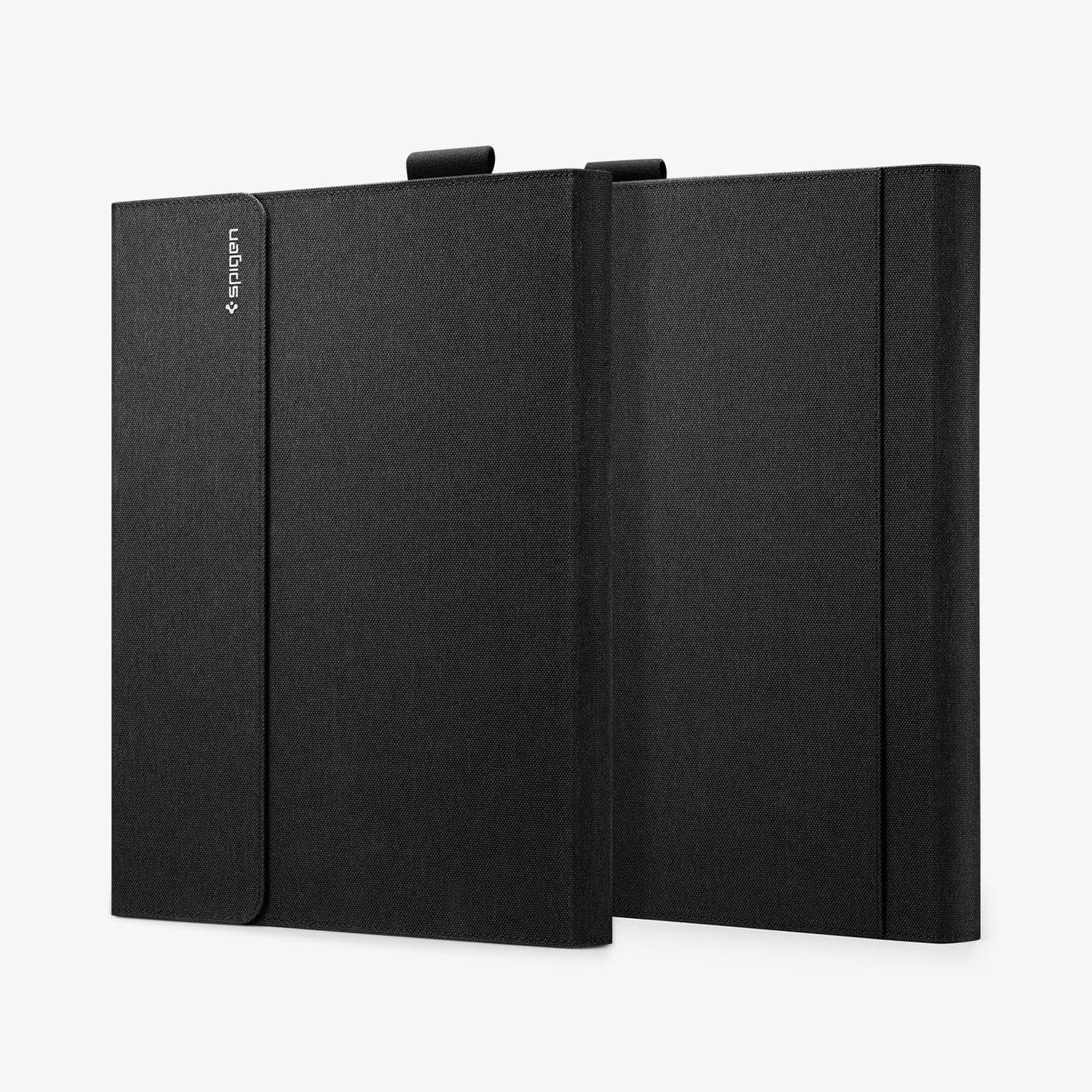 ACS01002 - Microsoft Surface Pro X Case Stand Folio in black showing the back, front and sides