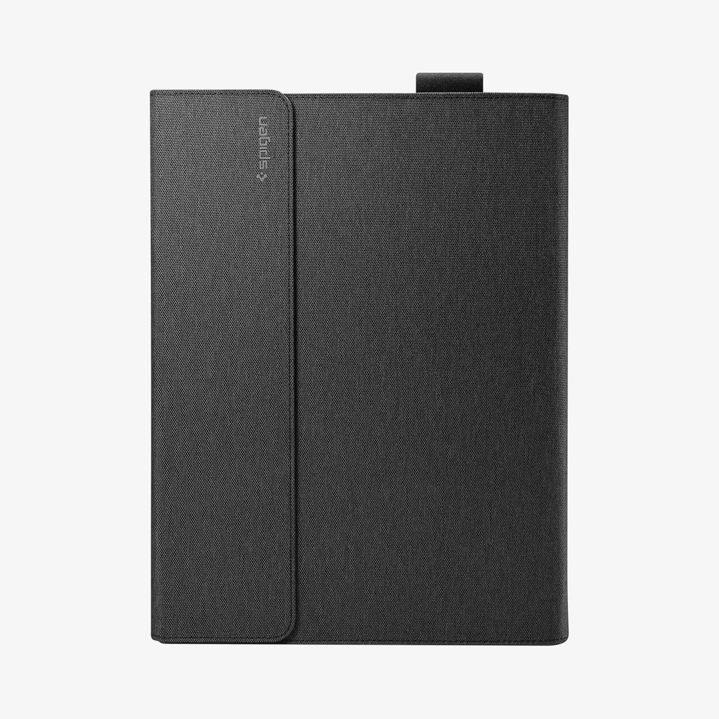 ACS01003 - Microsoft Surface Pro X Case Stand Folio in charcoal showing the front