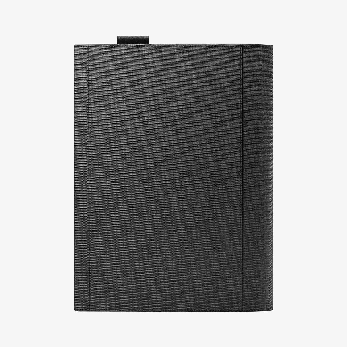 ACS01003 - Microsoft Surface Pro X Case Stand Folio in charcoal showing the back