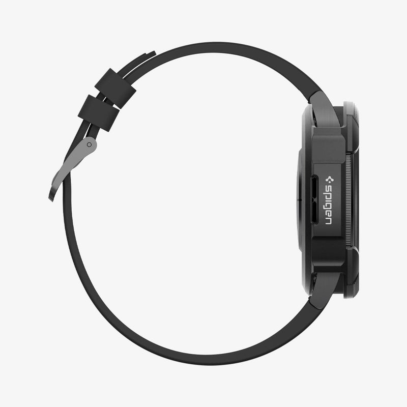 ACS06395 - Galaxy Watch 6 Classic (43mm) Case Liquid Air in matte black showing the side