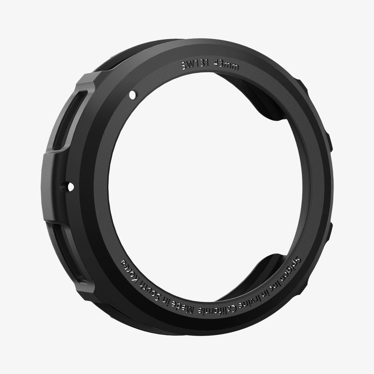 ACS06395 - Galaxy Watch 6 Classic (43mm) Case Liquid Air in matte black showing the front of case with no watch face inside