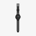 ACS06492 - Watch 6 Classic (43mm) Rugged Armor Pro in Black showing the front with watch band laid out flat