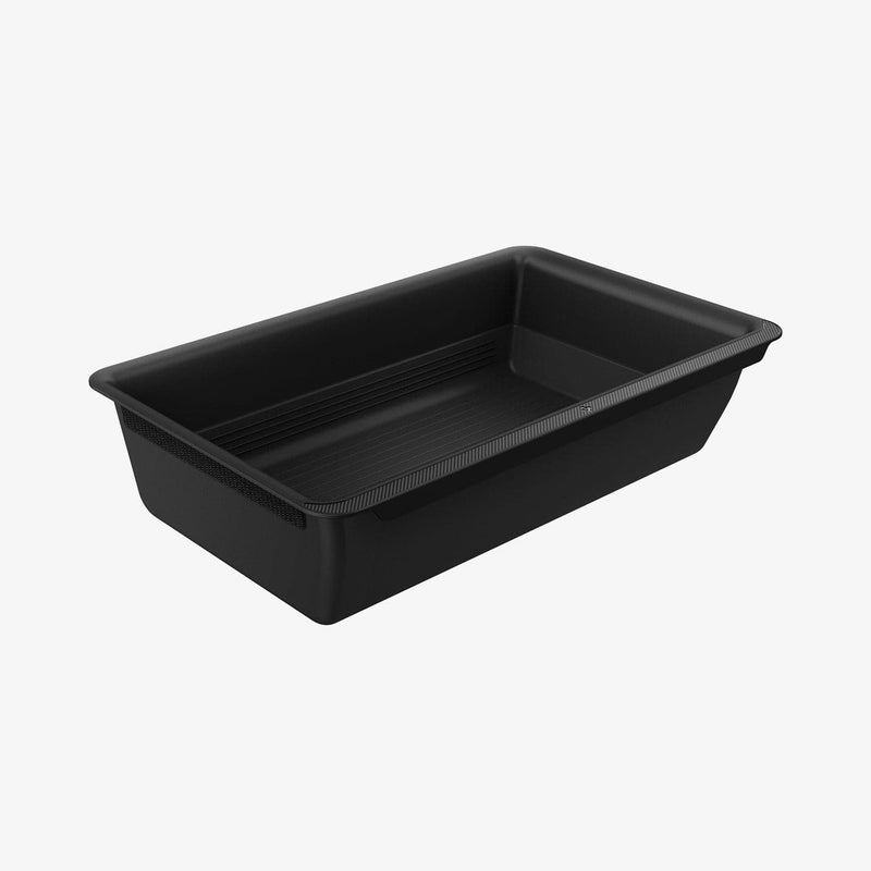 ACP05757 - Underseat Storage Box for Tesla Model Y in black showing the front and side
