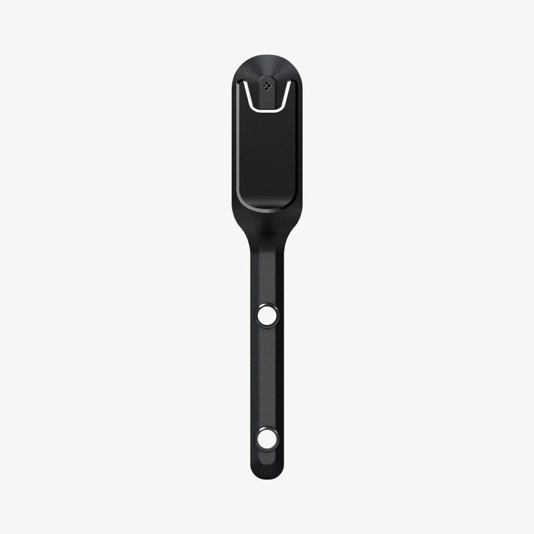 ACP06041 - Tesla Model Y Backseat Seatbelt Guide in black showing the guide with seatbelt installed
