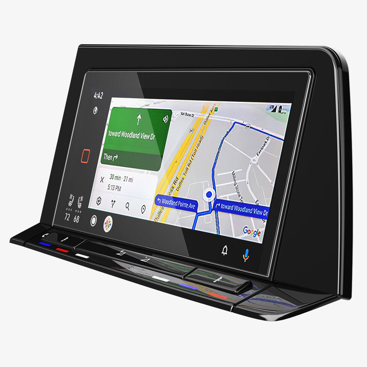 AGL05342 - Volkswagen Golf 10" Screen Protector EZ FIT GLAS.tR Anti-Glare showing the front and side