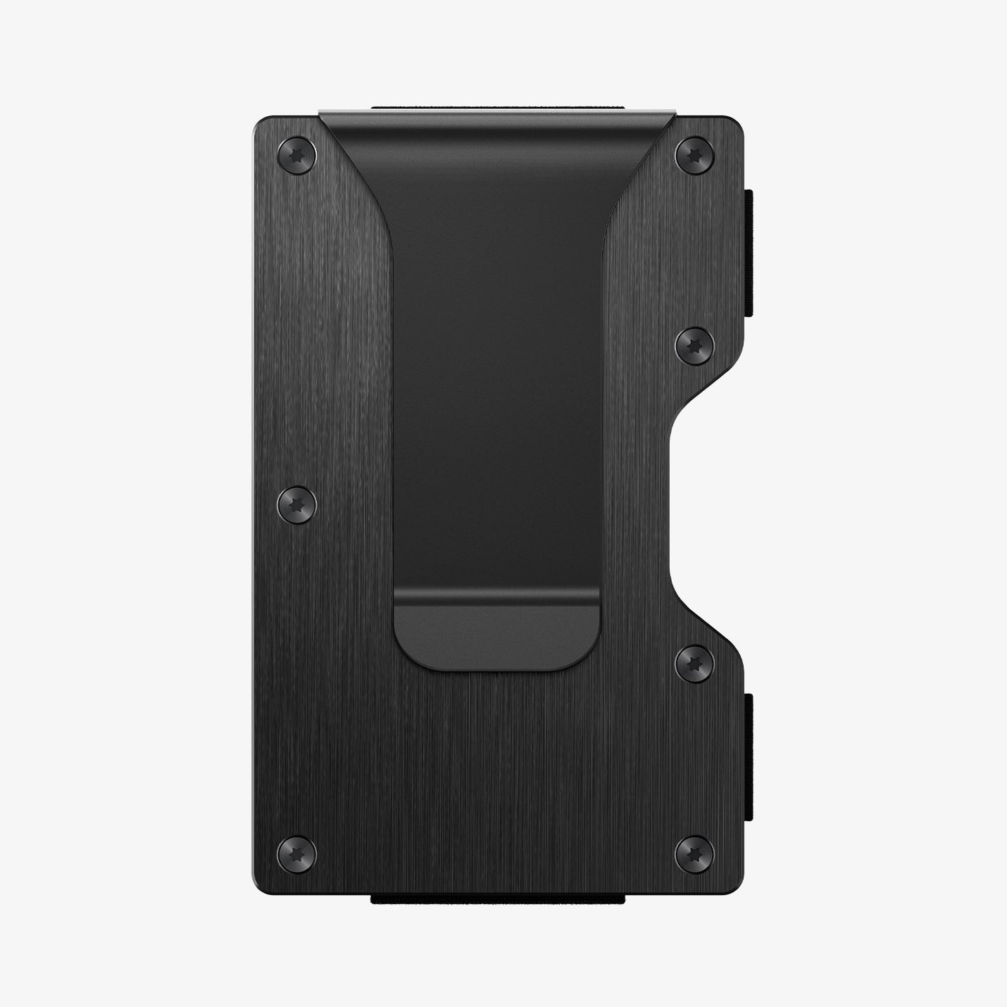 AFA05261 - Card Holder Wallet S Money Clip in black showing the back