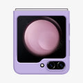 ACS06232 - Galaxy Z Flip 5 Case AirSkin in rose purple showing the back folded