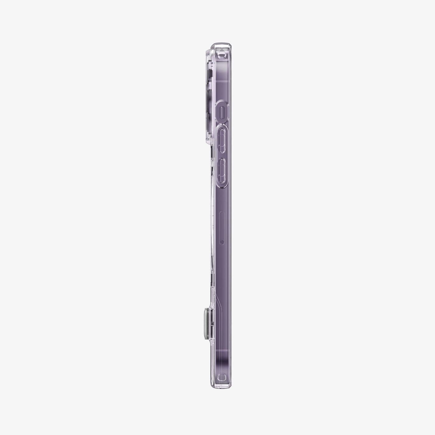 ACS04674 - iPhone 14 Pro Case Slim Armor Essential S (MagFit) in white showing the side with volume controls