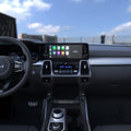 AGL04580 - Hyundai Tucson Screen Protector GLAS.tR SLIM Anti-Glare showing the front view inside of car