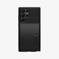 ACS03943 - Galaxy S22 Ultra 5G Case Slim Armor in black showing the back